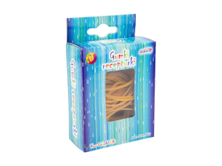 Gumki recepturki GUM-0674 kolor naturalny, rozm. 5cm, pudeko zawiera 60g