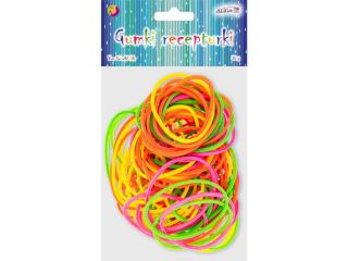 Gumki recepturki GUM-0353 mix kolorw neonowych, rozm. 3, 8cm, op. 30g