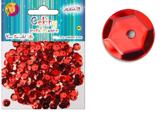 Cekiny metal.MT-6588(49) czerw.10g