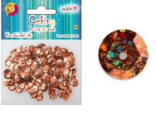 Cekiny holog.MT-0212(88)brzowe 10g