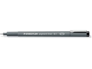 Pisak z atramentem pigmentowym, 0, 1 mm, czarny, Staedtler [opakowanie=10szt]