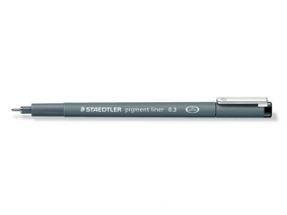 Pisak z atramentem pigmentowym, 0, 3 mm, czarny, Staedtler [opakowanie=10szt]