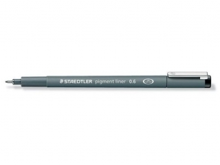 Pisak z atramentem pigmentowym, 0, 6 mm, czarny, Staedtler [opakowanie=10szt]