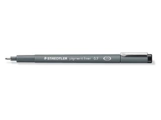 Pisak z atramentem pigmentowym, 0, 7 mm, czarny, Staedtler [opakowanie=10szt]