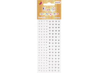 Dżety JET-3041 kryształki samoprzylepne, bezbarwne 2-3mm.