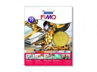 Arkusze metaliczne FIMO, zote, 10 ark, Staedtler [opakowanie=5szt]