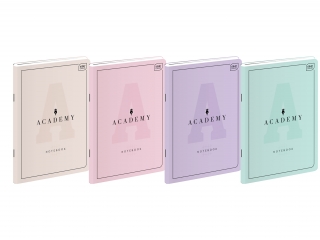 Zeszyt A5 60= M 90g ACADEMY PASTEL [opakowanie=10szt]