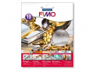 Arkusze metaliczne FIMO, srebrne, 10 ark, Staedtler [opakowanie=5szt]