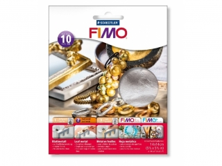 Arkusze metaliczne FIMO, srebrne, 10 ark., Staedtler [opakowanie=5szt]