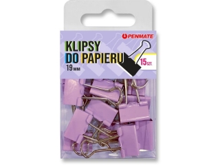 PENMATE KLIPSY DO PAPIERU 19 MM KOLOR FIOŁKOWE