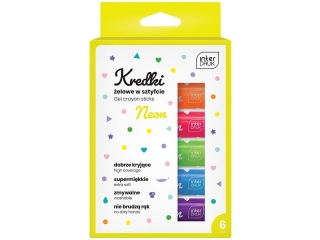 Kredki żelowe w sztyfcie 6x10g NEON