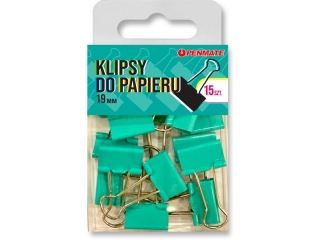 PENMATE KLIPSY DO PAPIERU 19 MM KOLOR ZIELONONIEBIESKIE