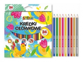 PENMATE KOLORI PREMIUM 2 KREDKI OŁÓWKOWE TRÓJKĄTNE 24 KOLORY