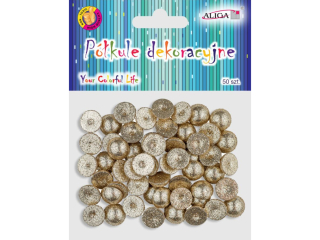Pkule brokatowe KSB-2457 zote mini 13MM op.50szt.