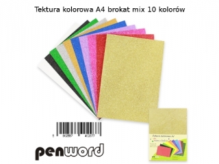 TEKTURA BROKAT A4 KOLOROWA MIX 10 KOLORÓW