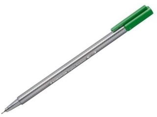 Cienkopis triplus, trjktny, 0.3 mm, soczysty zielony, Staedtler [opakowanie=10szt]