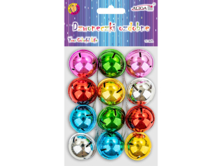 Dzwoneczki DZW-3210 ozdobne  mix kolorw 3cm op.12szt.