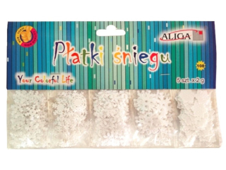 Konfetti MT-0249 (108) pł.śniegu mix wzorów 5szt x 2g