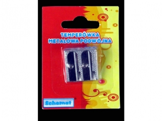 Temperówka metalowa podwójna blister 0716