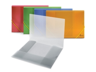 Teczka A4 plastikowa z gumk biaa transparent. FO21411 [opakowanie=10szt]