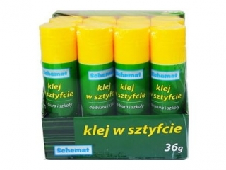 KLEJ W SZTYFCIE 36 G (ZIELONY LUB EXTRA KLEJ)[opakowanie=12szt]