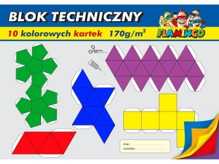 Blok Tech.kolor A4/10 Flamingo [opakowanie=20szt]