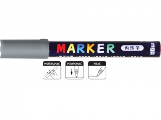 Marker akrylowy 1-2 mm, szary, MG