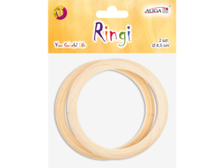 Ringi drewniane RD-0919 8, 5cm op. 2szt.