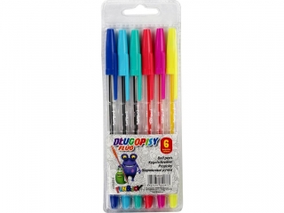 DŁUGOPIS 6KOL FLUO MIX AA944