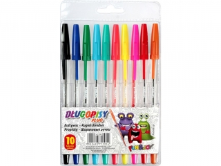 DŁUGOPIS 10KOL FLUO MIX AA944
