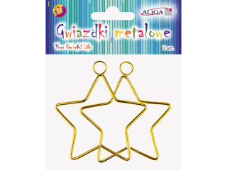 Gwiazdki metalowe RBK-6799 do powieszenia, rozm. 8cm, op. 2szt.