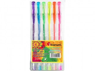 DŁUGOPIS ŻEL.FLUO KPL/6 GA1030