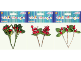 Gazki dekoracyjne DPG-2847 zaw. 3 wzory: 2 szt.d.11 cm+3 szt.d.9 cm+ 2 szt.d.12 cm