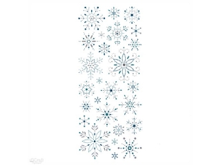 NAKLEJKI BROKATOWE ORNAMENTOWE - NIEYNKI SILVER x BLUE, 26 SZT. [opakowanie=5szt]
