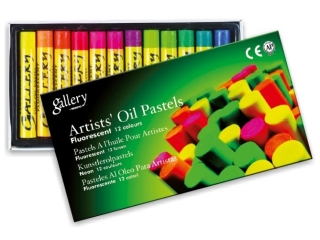 MUNGYO PASTELE OLEJNE MOP-12F KOMPLET 12 SZT. KOLORY FLUORESCENCYJNE