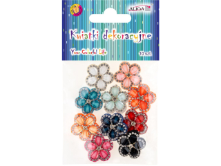 Kwiatki dekoracyjne KW-0710 mix kol. rozm. 2cm, op. 10szt.