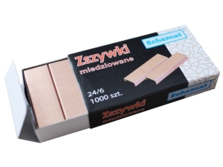 Zszywki miedziowane 24/6mm 0469 op. 1000 szt. [opakowanie=10szt]