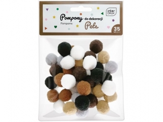 Pompony do dekoracji 35szt. PETS
