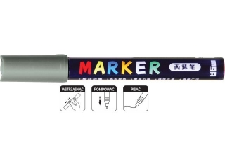 Marker akrylowy 1-2 mm, srebrny, MG