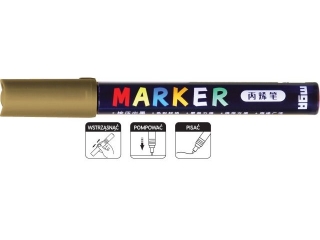 Marker akrylowy 1-2 mm, złoty, MG
