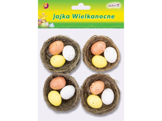 Jajka plastikowe WPJ-5298 w gniazdkach 5cm, op. 4 gniazdka.