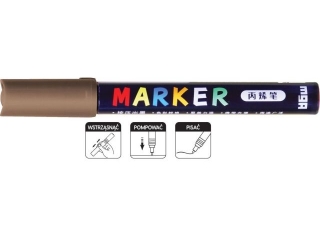 Marker akrylowy 1-2 mm, brązowy metalik, MG