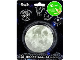 Naklejka fluorescencyjna KSIĘŻYC 3D 8, 5 cm FIORELLO GR-GW06