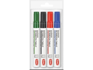 Markery do tablic suchocier. kocwka okrga 2mm - 4 kolory + cieracz mix Etui [opakowanie=4szt]