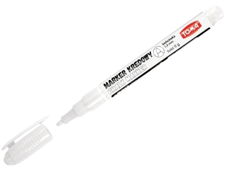 Markery kredowe, kocwka okrga 1, 5mm, 6g tuszu biay Pudeko [opakowanie=10szt]