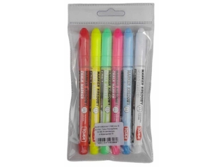 Markery kredowe, końcówka okrągła 1, 5mm, 6g tuszu mix 6 Etui