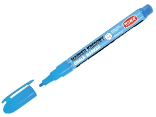 Markery kredowe, kocwka okrga 1, 5mm, 6g tuszu niebieski Pudeko [opakowanie=10szt]