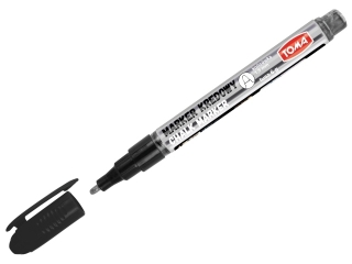Markery kredowe, kocwka okrga 1, 5mm, 6g tuszu srebrny Pudeko [opakowanie=10szt]