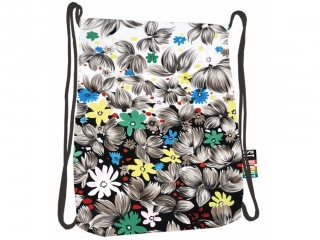 Plecak na sznurkach SO11 FLOWERS BLACK
