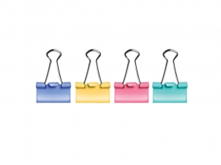 Klipy biurowe 32 mm KOLOROWE MIX PASTEL a12 FR91350 [opakowanie=12szt]